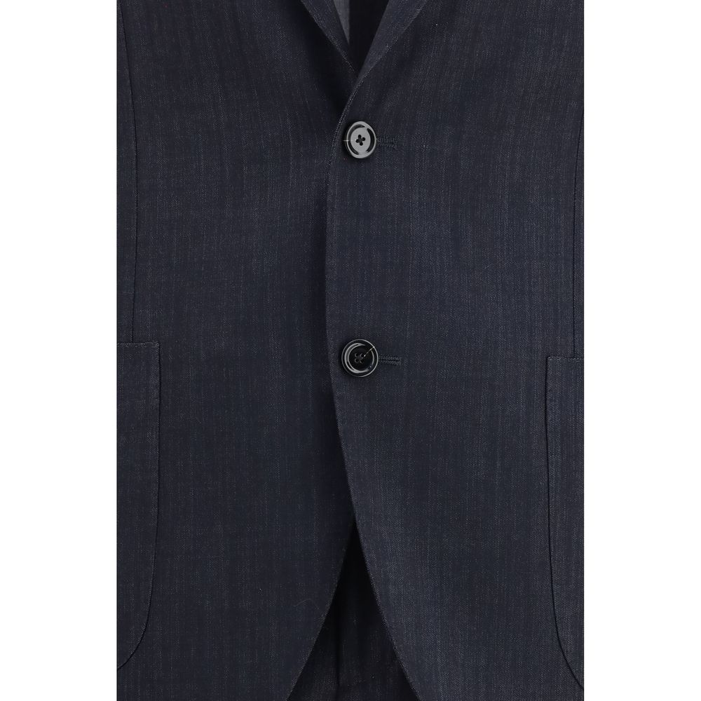 Lardini Blue Cotton Two-Piece Suit | Regal Royce