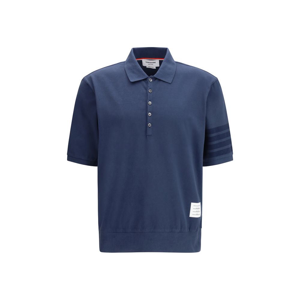 Thom Browne Blue Cotton Polo Shirt | Regal Royce