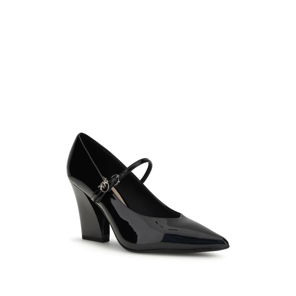 PINKO Black Calf Leather Bos Taurus High Heel Pumps | Regal Royce
