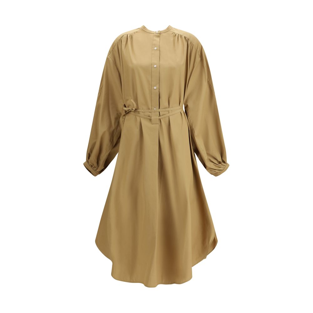 Loulou De Saison Beige Cotton Casual Dress | Regal Royce