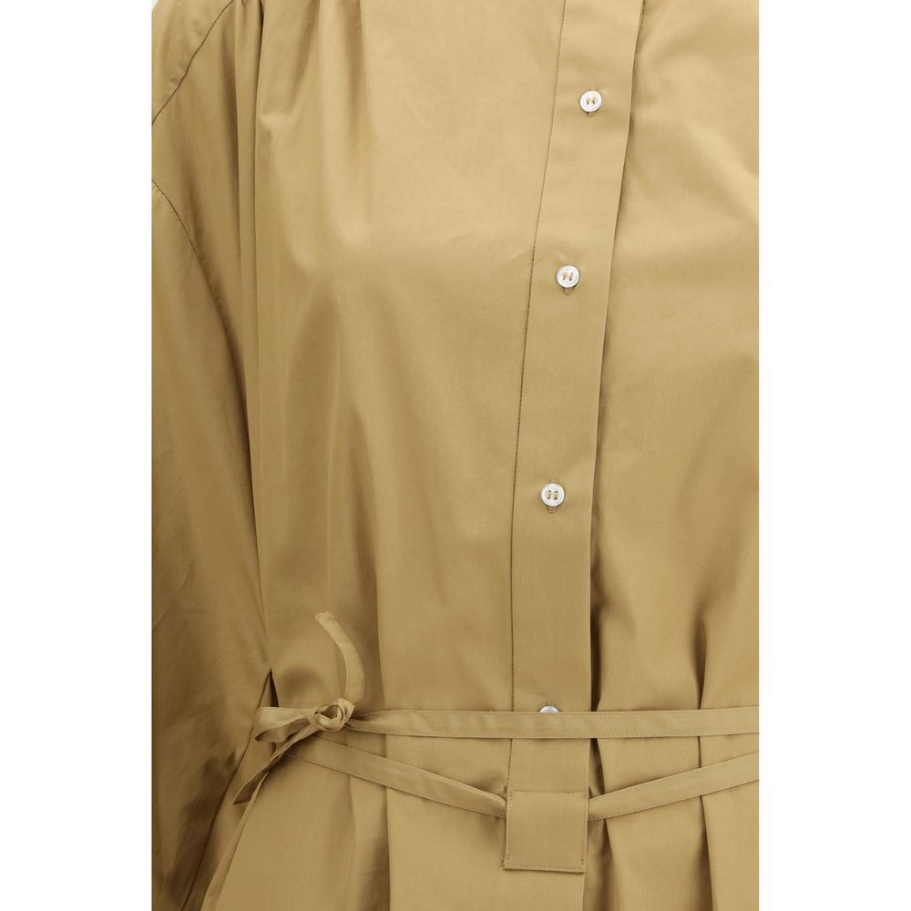 Loulou De Saison Beige Cotton Casual Dress | Regal Royce