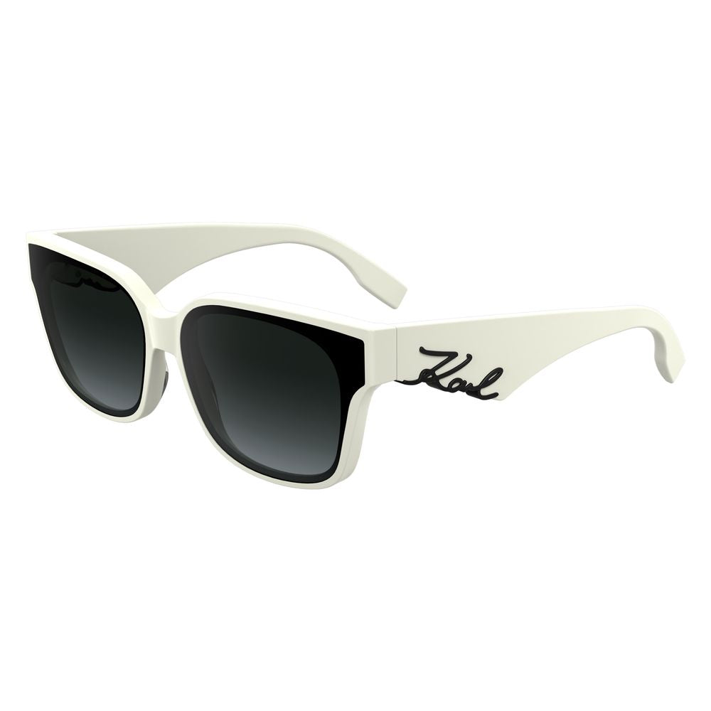 Karl Lagerfeld White Acetate Sunglasses | Regal Royce