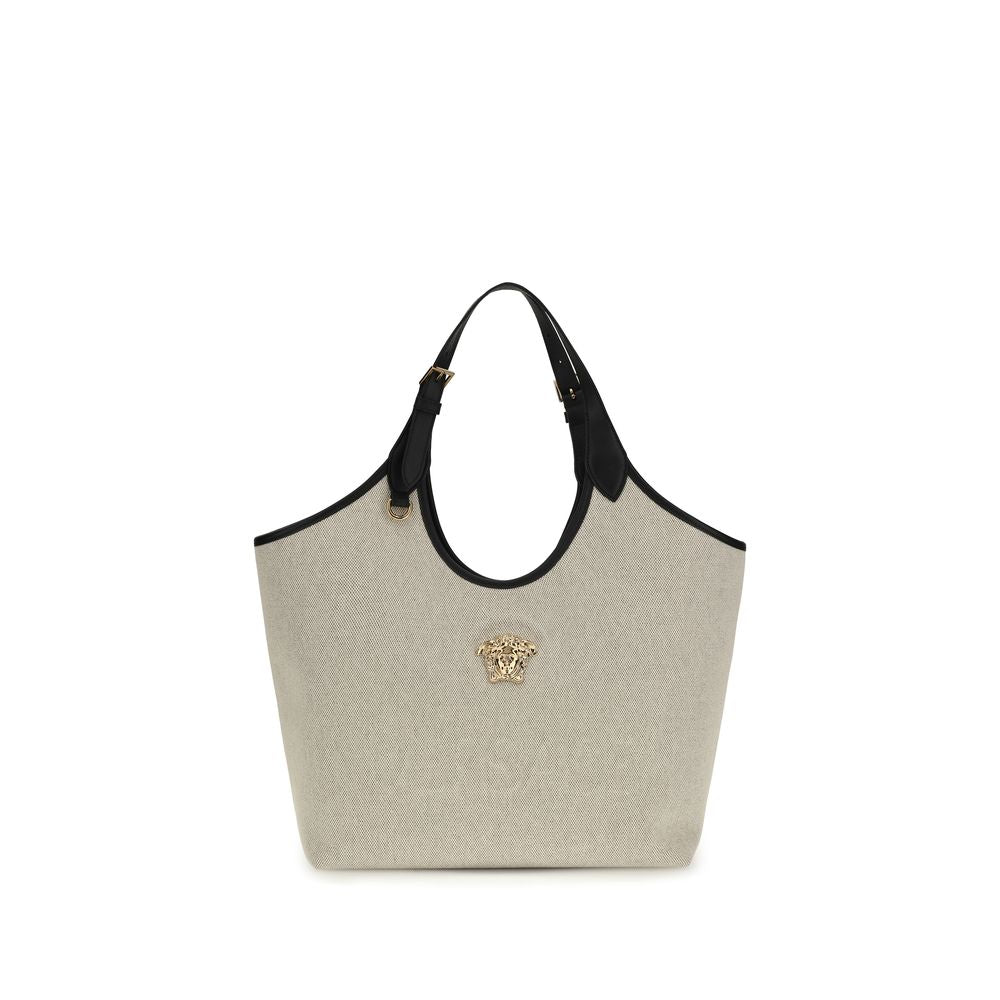 Versace Beige Cotton Shoulder Bag | Regal Royce