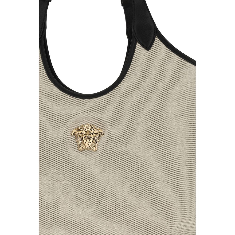 Versace Beige Cotton Shoulder Bag | Regal Royce