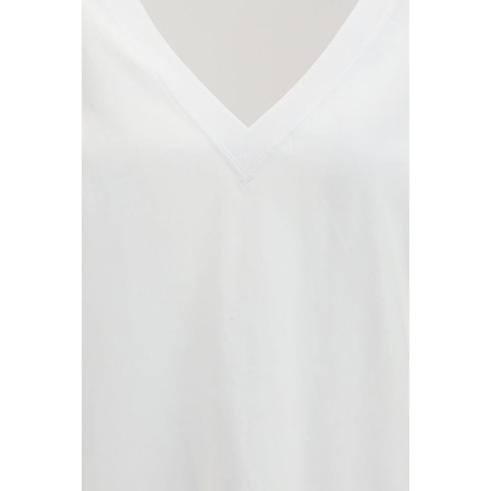 Loulou De Saison White Cotton Long Sleeve T-Shirt | Regal Royce