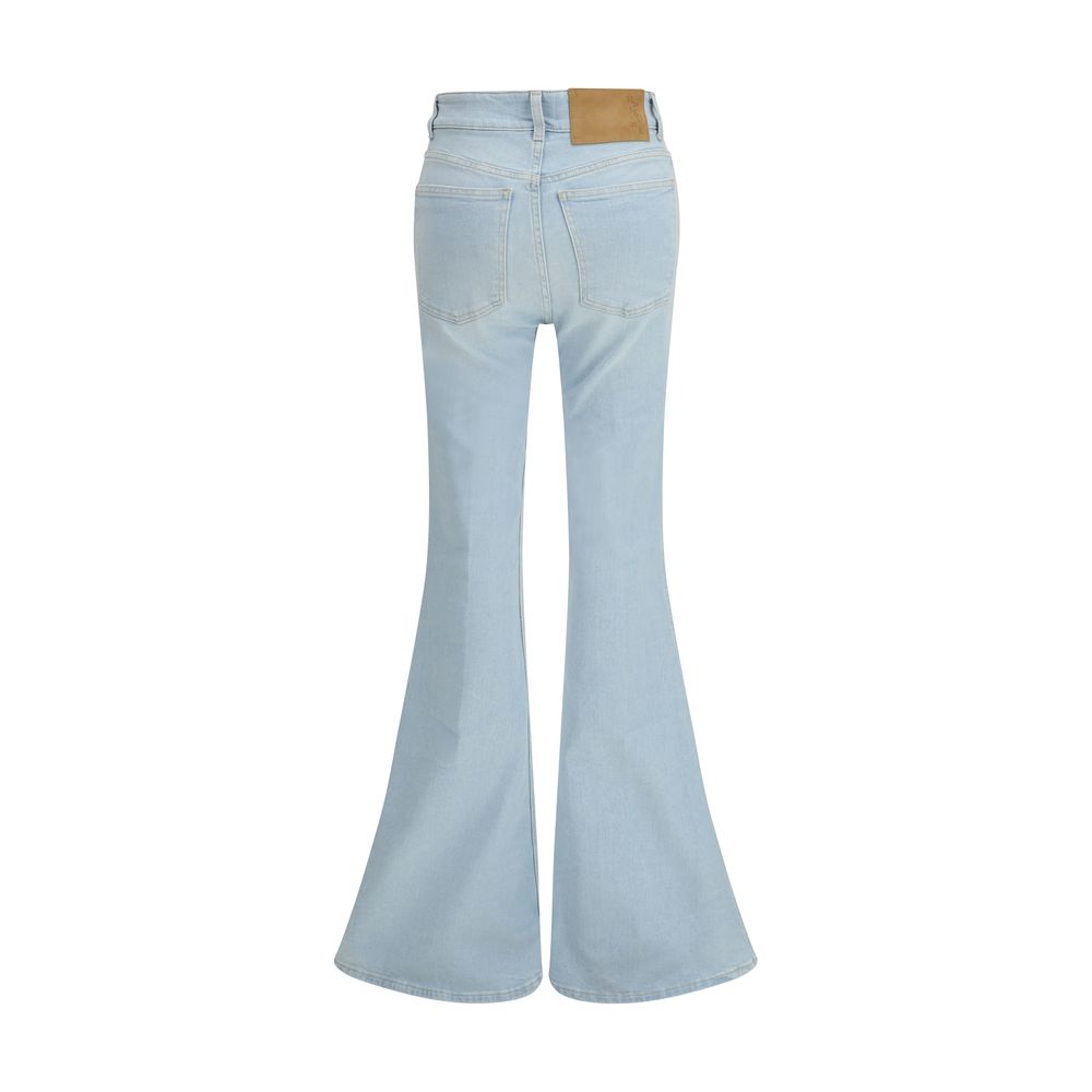 Haikure Blue Cotton Flared Jeans | Regal Royce