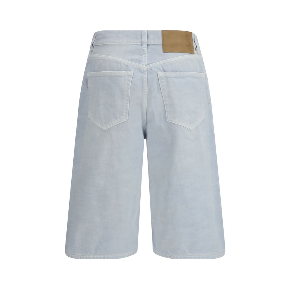Haikure Blue Cotton Bermuda Shorts | Regal Royce
