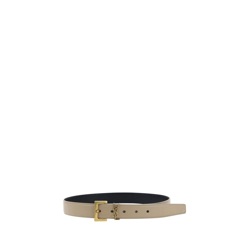 Saint Laurent Brown Calf Leather Bos Taurus Regular Belt | Regal Royce