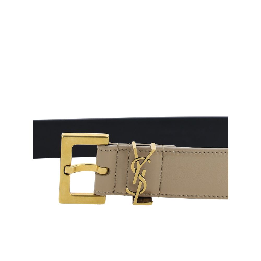Saint Laurent Brown Calf Leather Bos Taurus Regular Belt | Regal Royce
