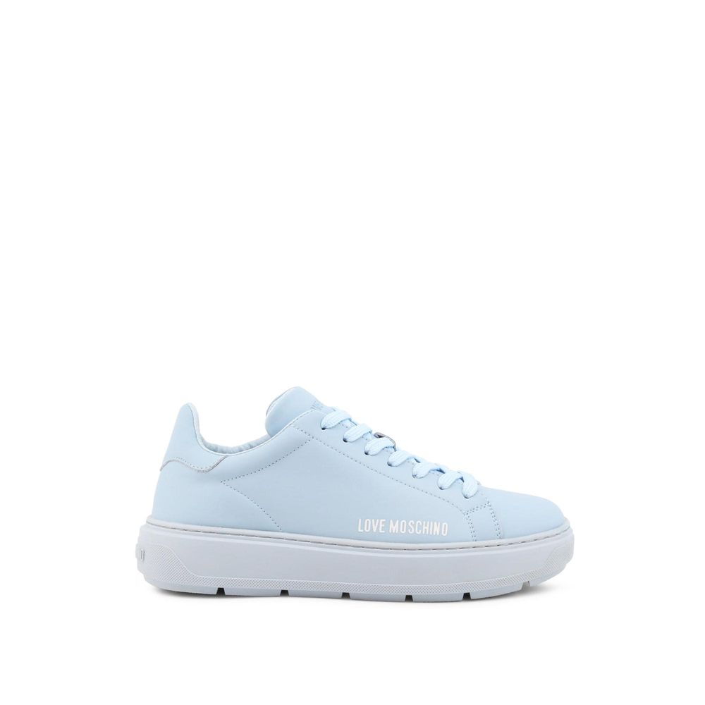 Moschino Blue Leather Low Top Sneakers | Regal Royce