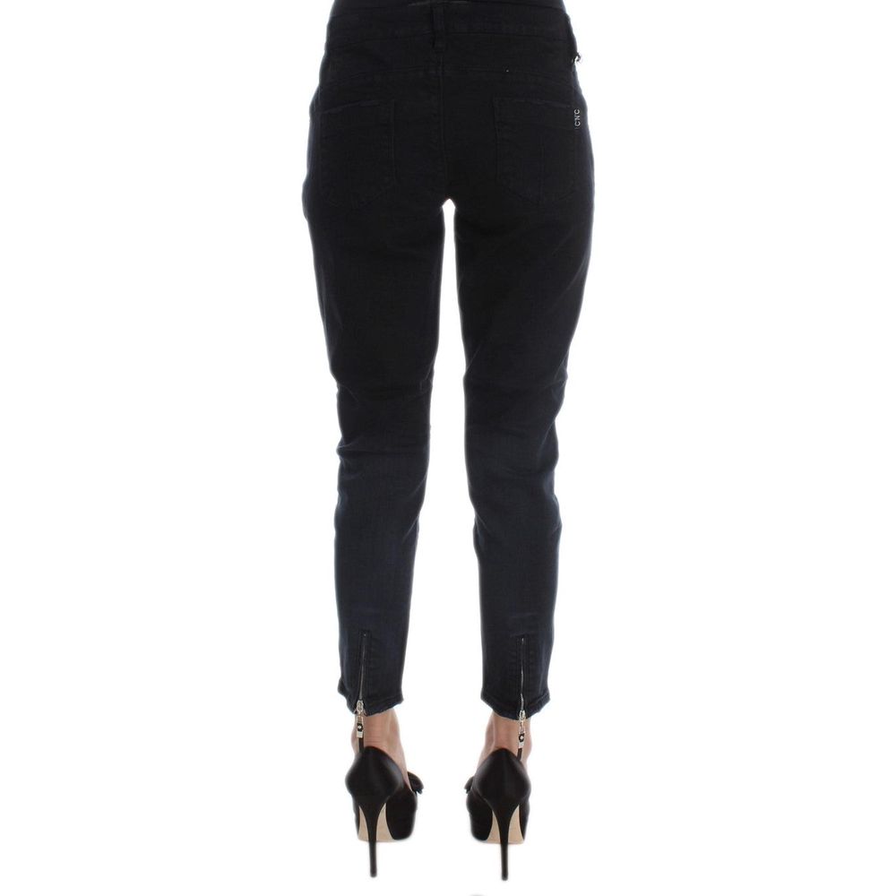 Costume National Black Cotton Cropped Jeans | Regal Royce