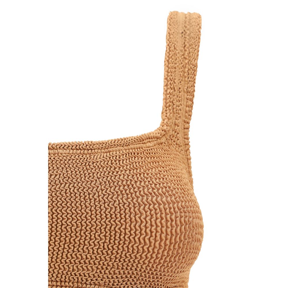 Hunza G Brown Polyamide One-Piece Swimsuit | Regal Royce