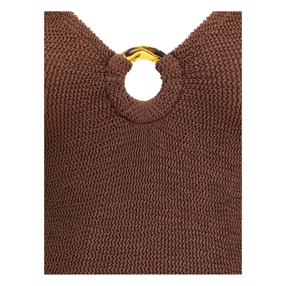 Hunza G Brown Polyamide One-Piece Swimsuit | Regal Royce