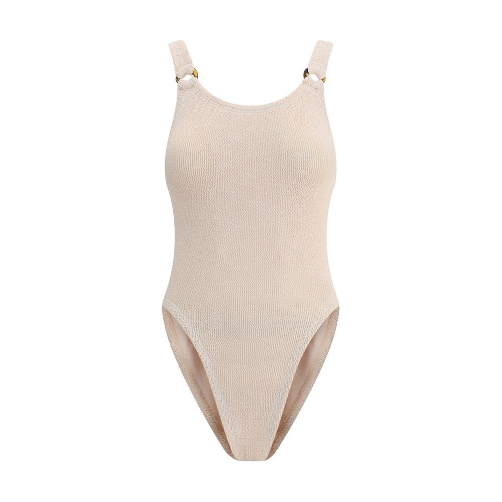 Hunza G Beige Polyamide One-Piece Swimsuit | Regal Royce