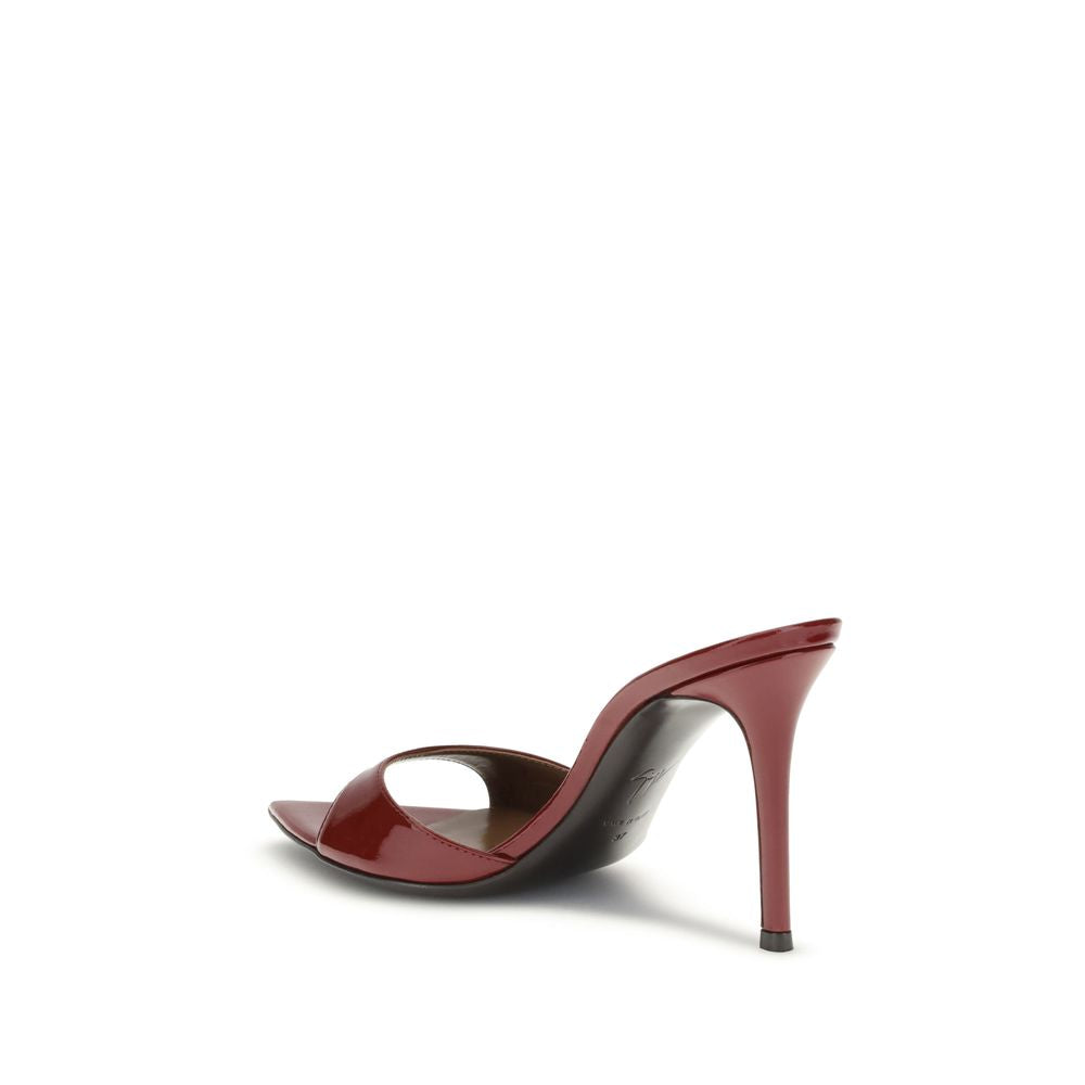 Giuseppe Zanotti Bordeaux Leather Stiletto Heel Sandals | Regal Royce