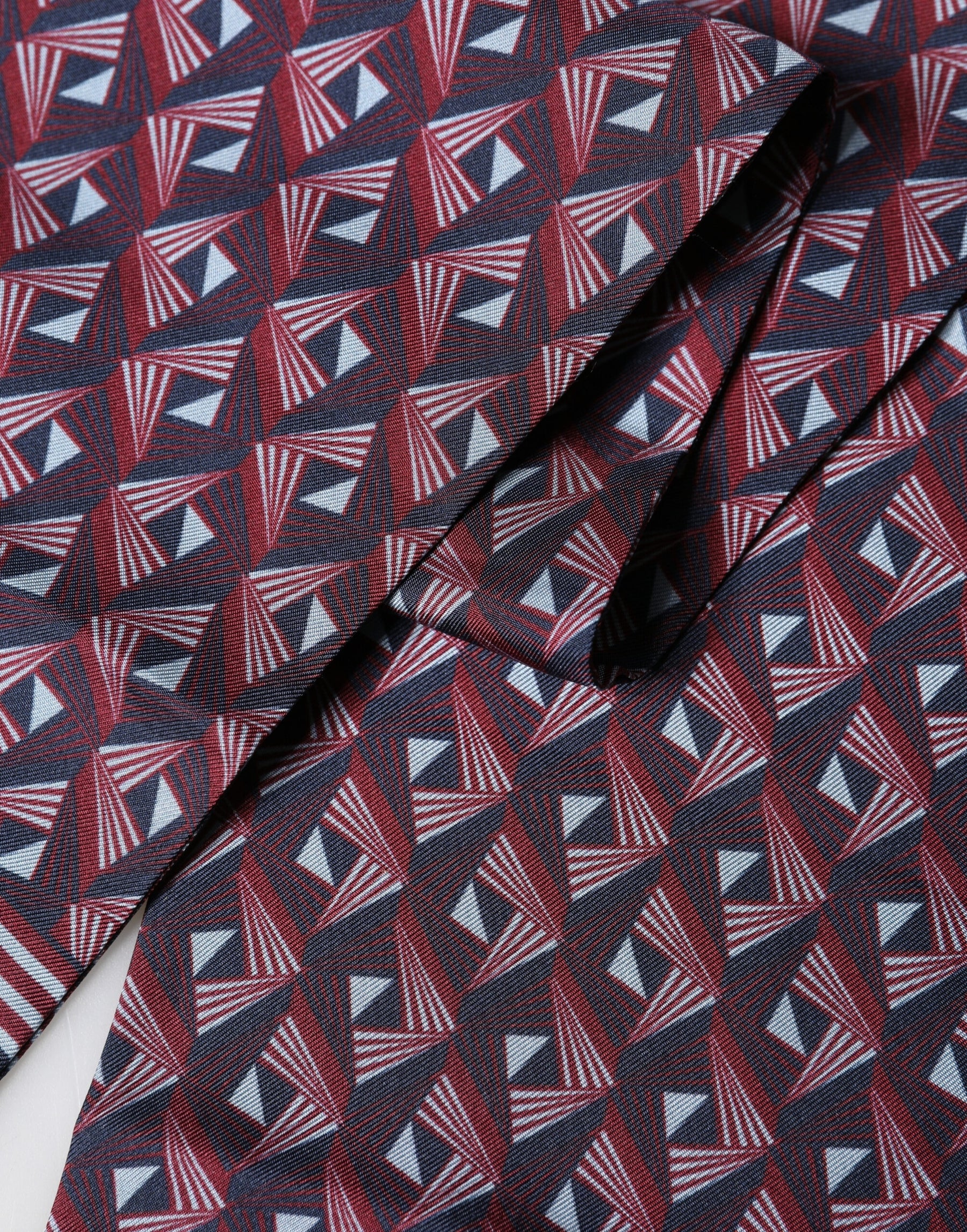 Dolce & Gabbana Multicolor Geometric Pattern Silk Fringe 142cm X 15cm Scarf | Regal Royce