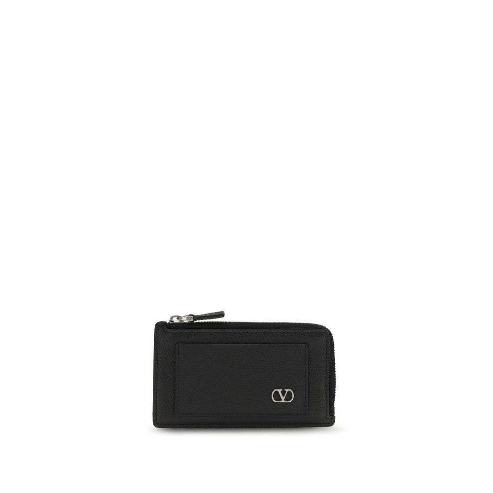 Valentino Garavani Black Calf Leather Bos Taurus Wallet | Regal Royce
