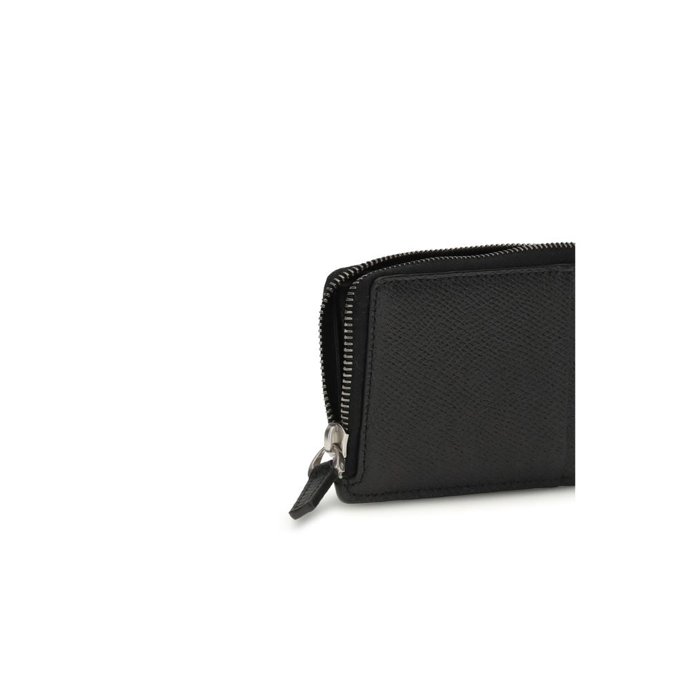 Valentino Garavani Black Calf Leather Bos Taurus Wallet | Regal Royce