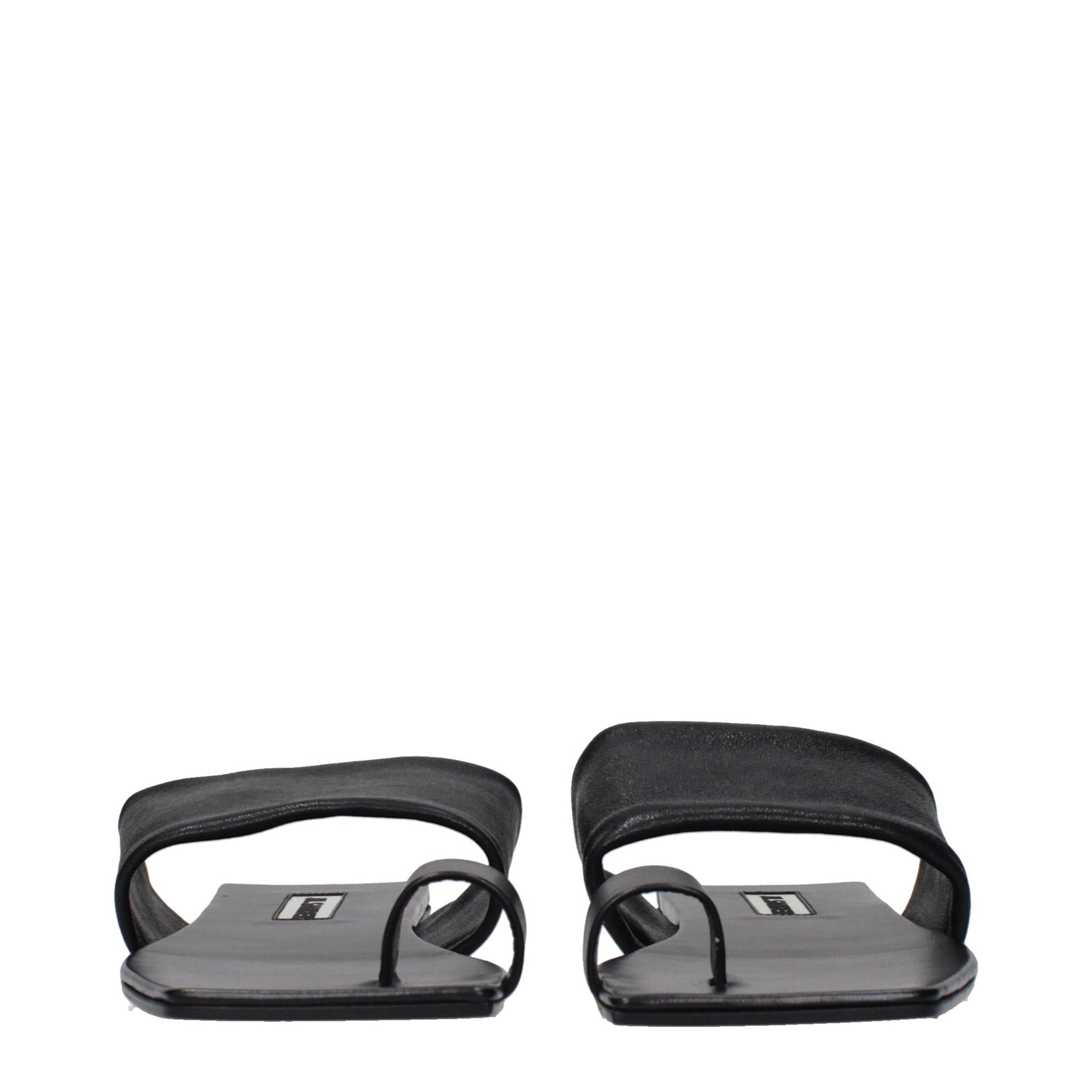 Jil Sander Black Leather Sandals | Regal Royce