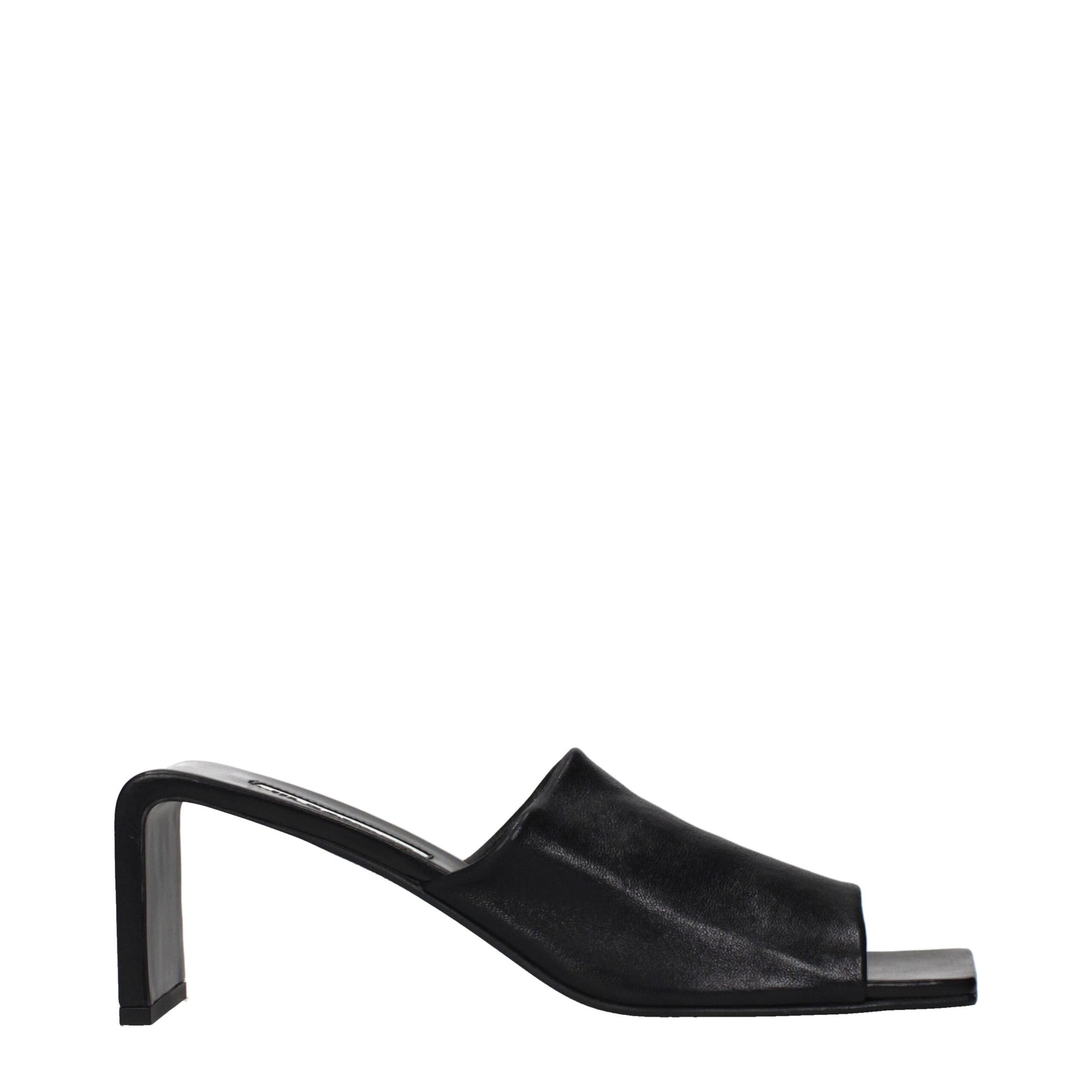 Jil Sander Black Leather Stiletto Heel Sandals | Regal Royce