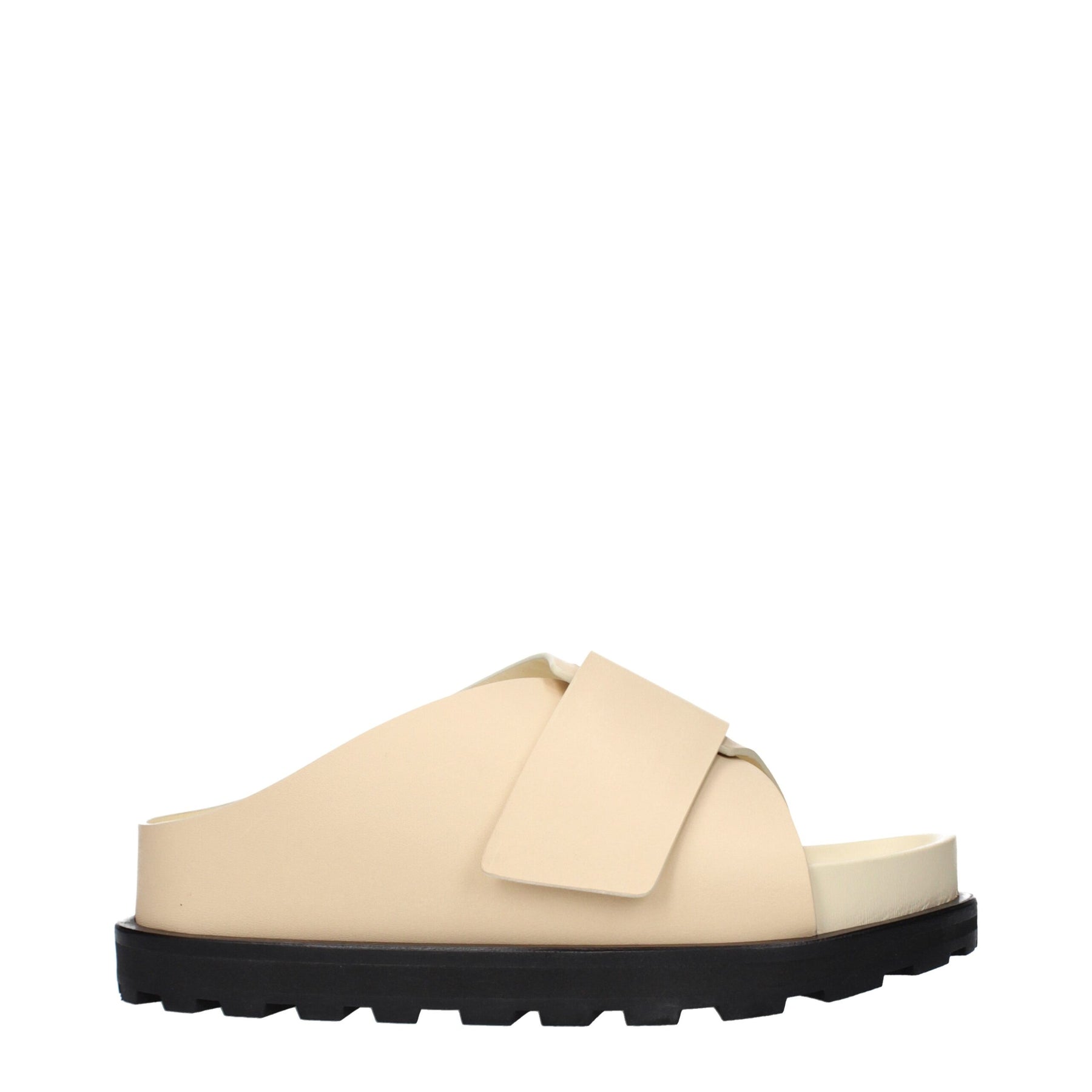 Jil Sander Beige Leather Sandals | Regal Royce