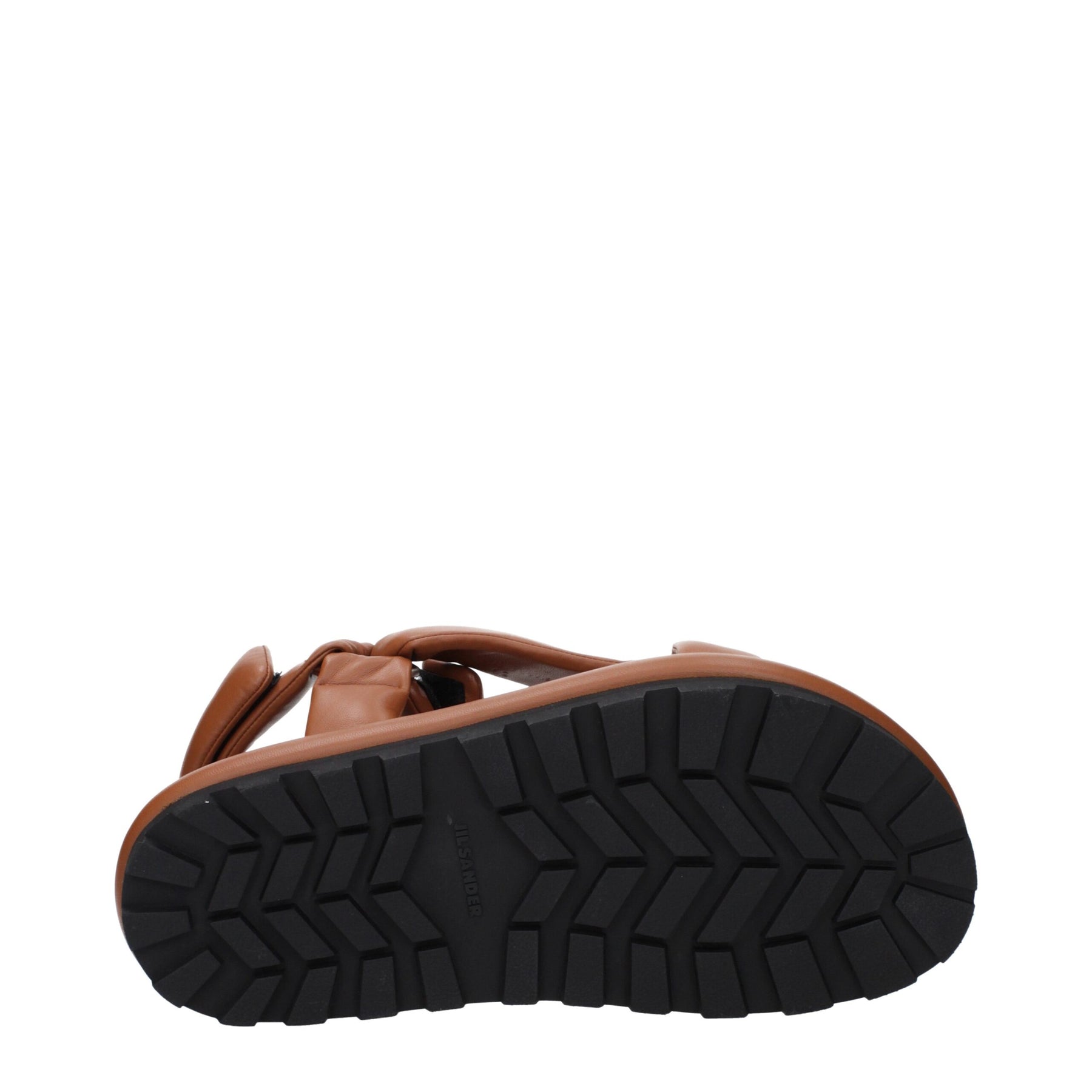 Jil Sander Brown Leather Strap-On Sandals | Regal Royce