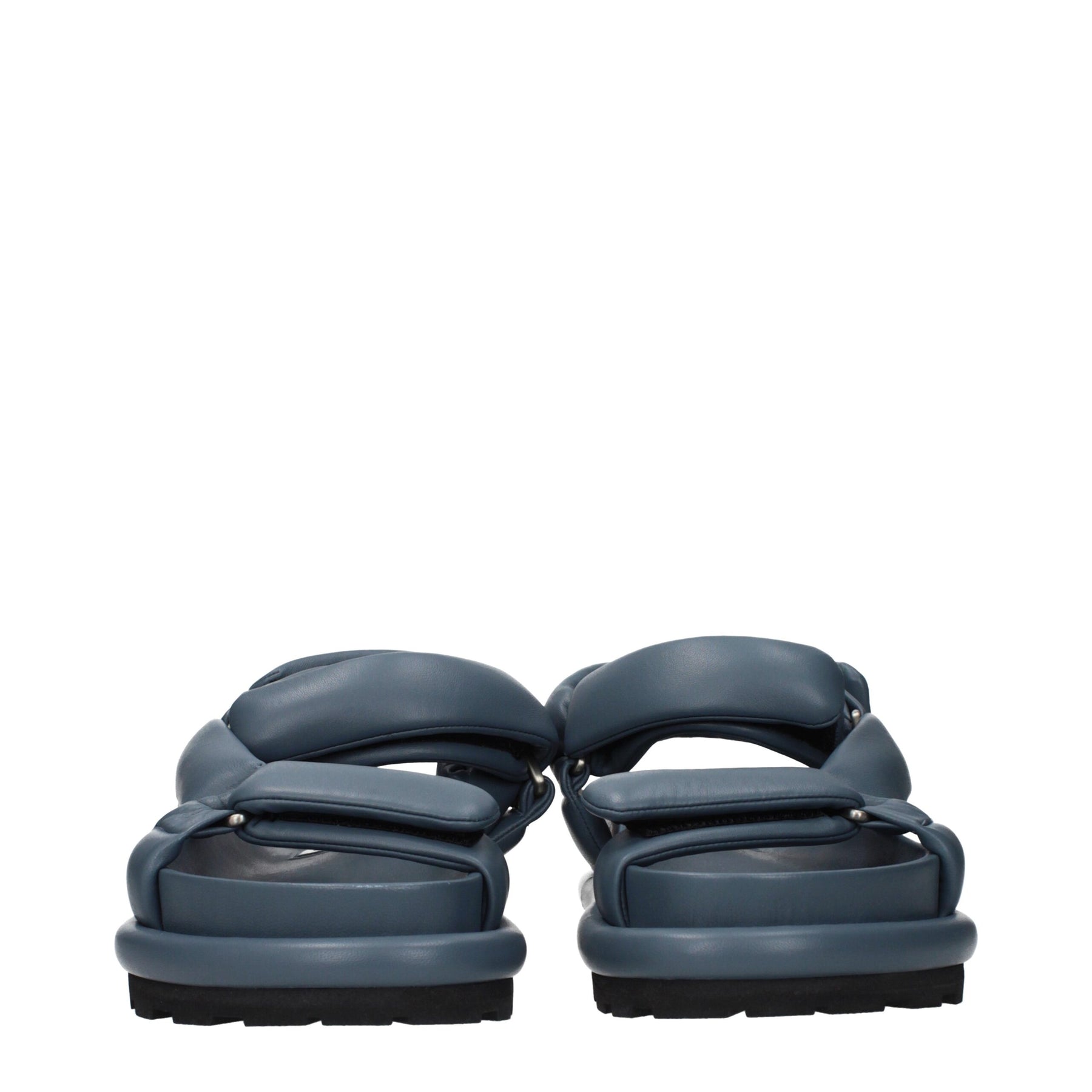 Jil Sander Gray Leather Platform Sandals | Regal Royce