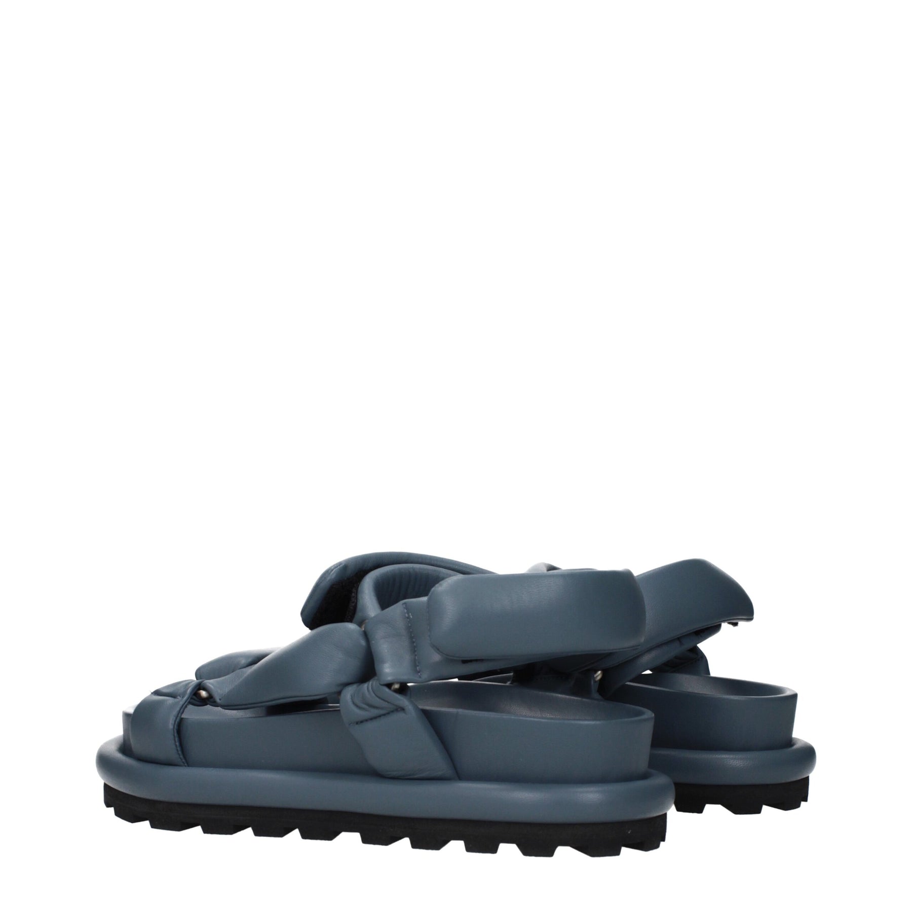 Jil Sander Gray Leather Platform Sandals | Regal Royce