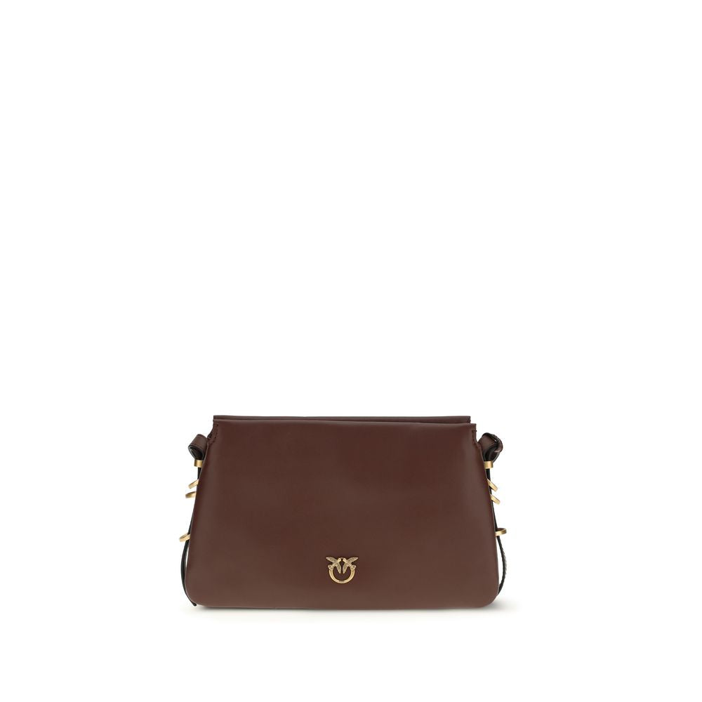 PINKO Brown Calf Leather Bos Taurus Shoulder Bag | Regal Royce