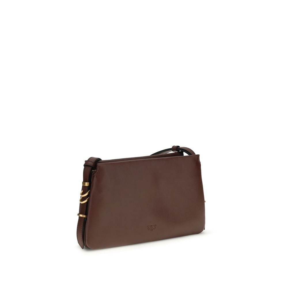 PINKO Brown Calf Leather Bos Taurus Shoulder Bag | Regal Royce