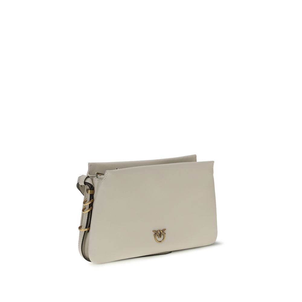 PINKO White Calf Leather Bos Taurus Shoulder Bag | Regal Royce
