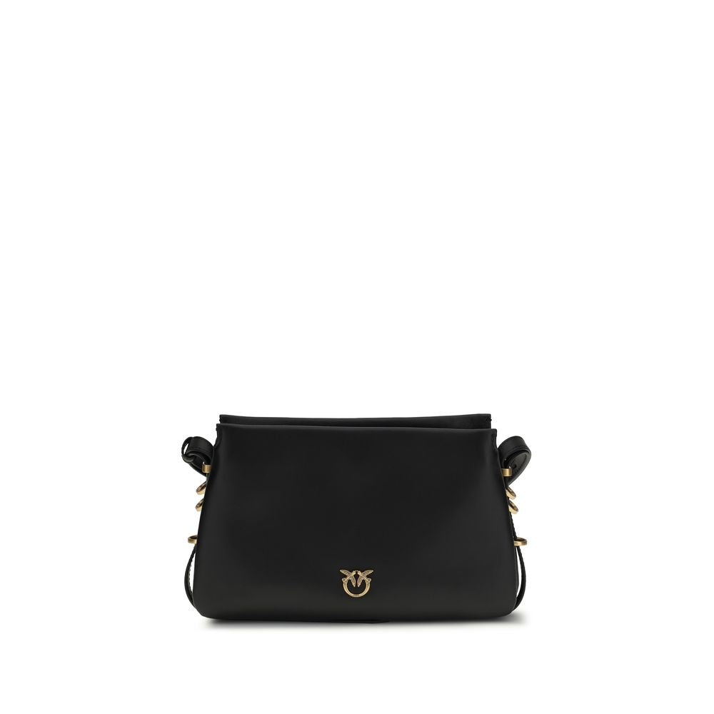 PINKO Black Calf Leather Bos Taurus Shoulder Bag | Regal Royce