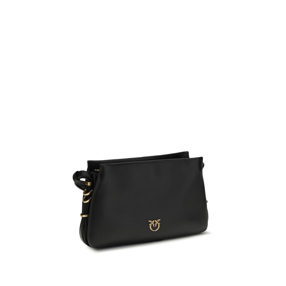 PINKO Black Calf Leather Bos Taurus Shoulder Bag | Regal Royce
