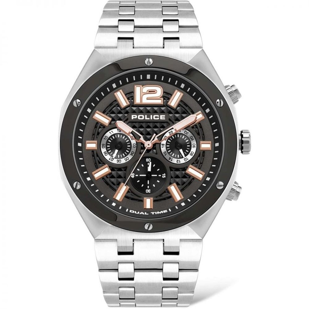 Police Gray Stainless Steel Dress Watch | Regal Royce