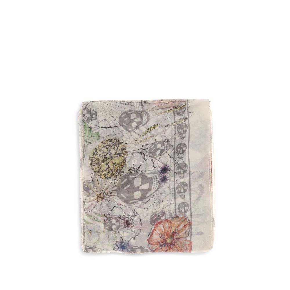 Alexander McQueen Beige Silk Scarf | Regal Royce
