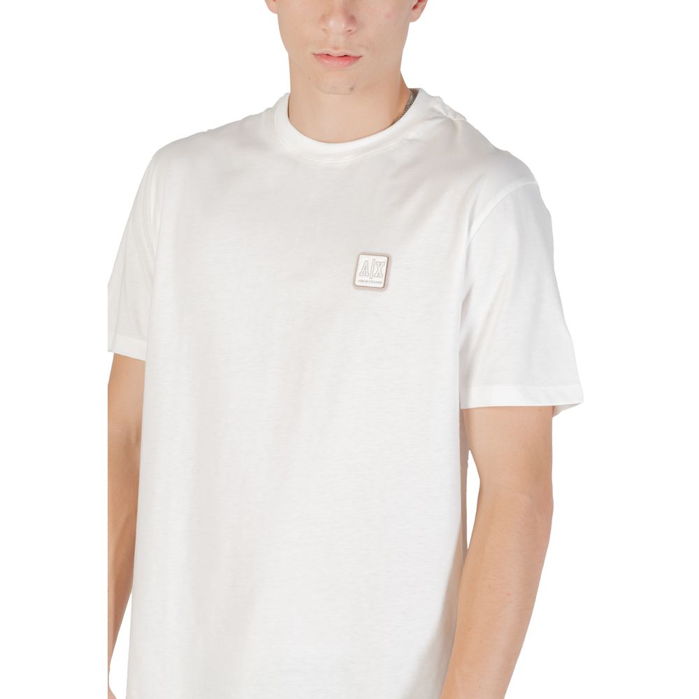 Armani Exchange White Cotton T-Shirt | Regal Royce