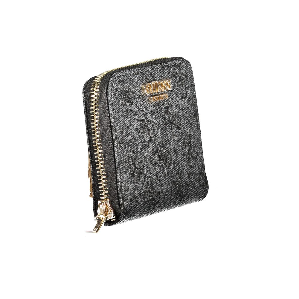 Guess Jeans Black Polyethylene Women Wallet | Regal Royce
