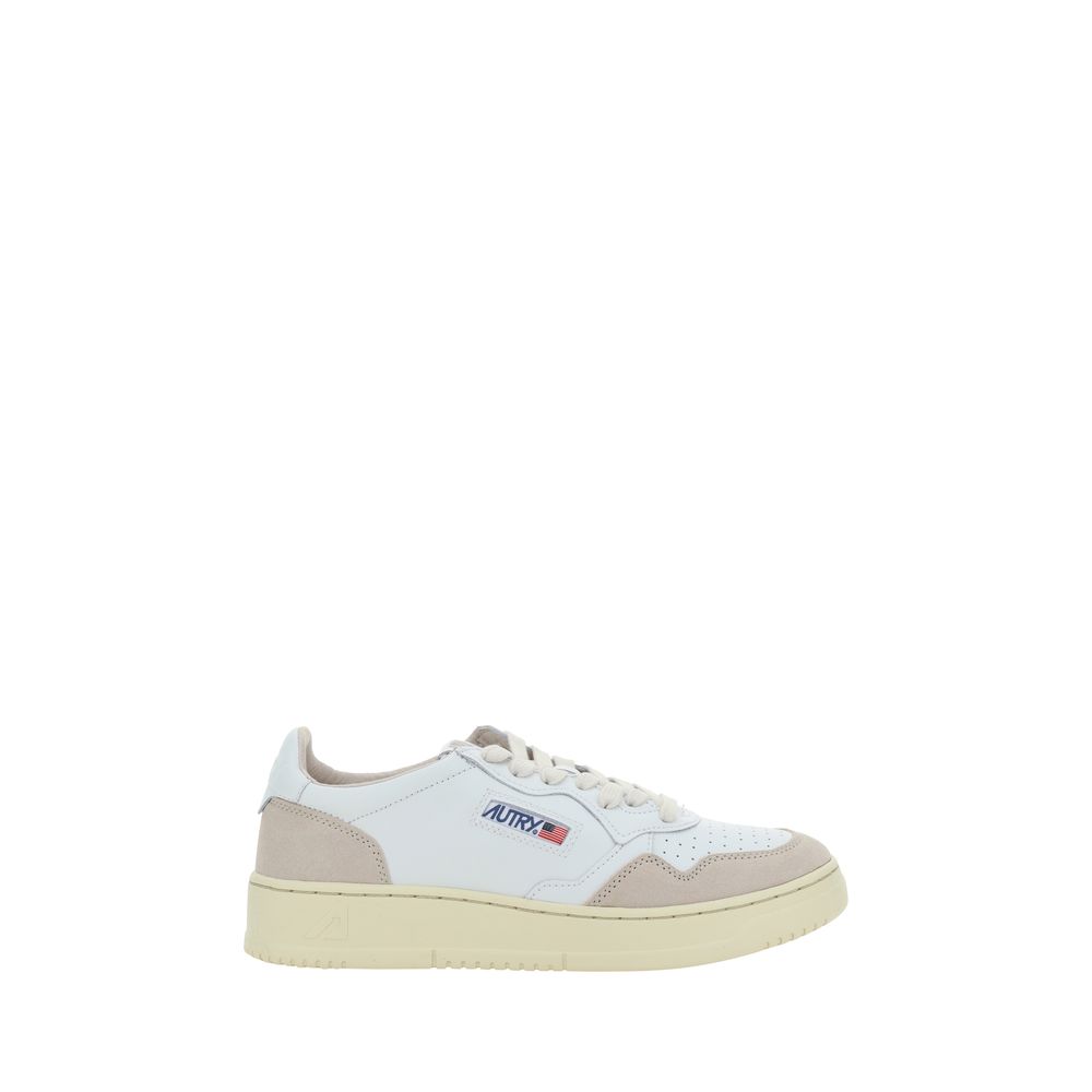 Autry White Calf Leather Bos Taurus Low Top Sneakers | Regal Royce
