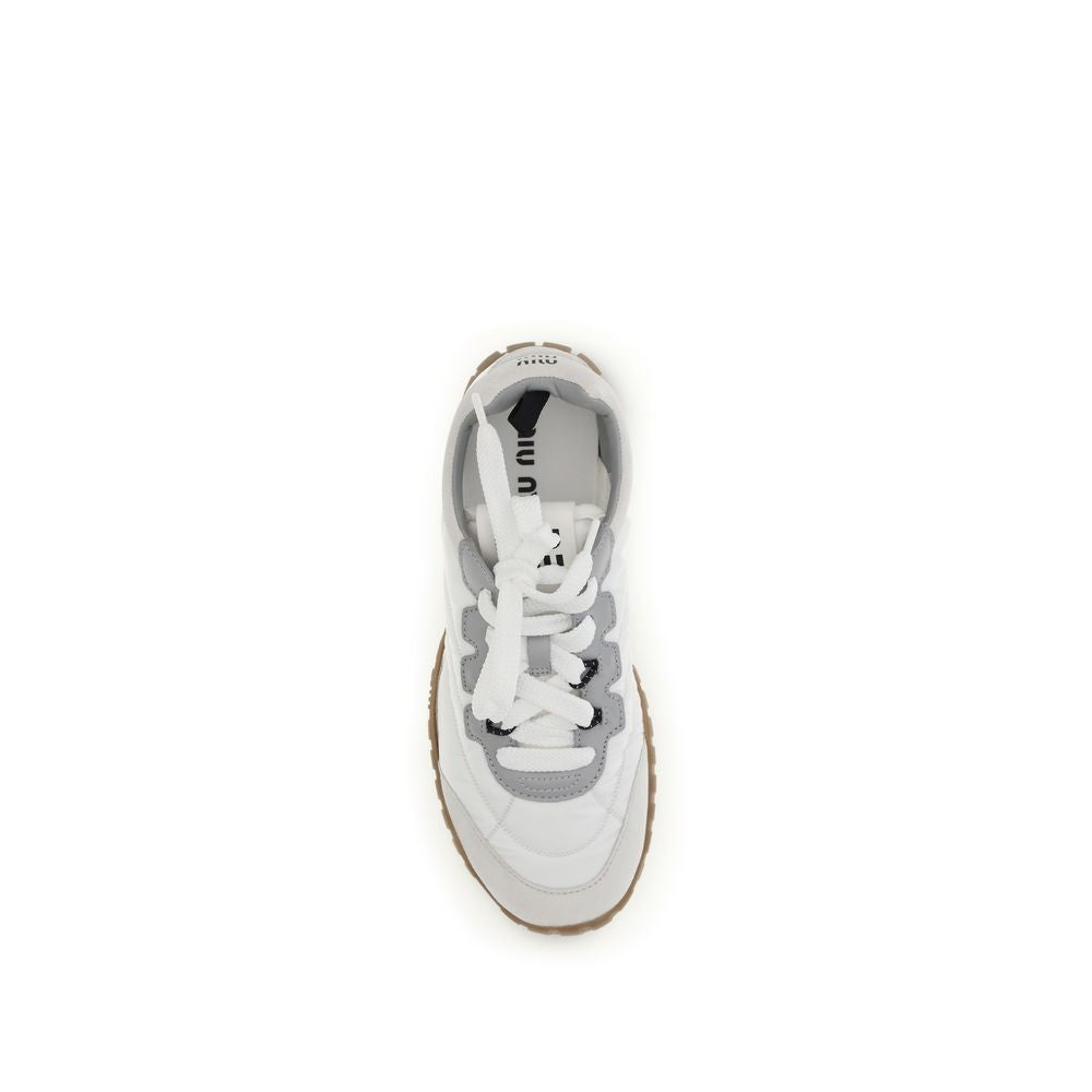Miu Miu White Polyamide Athletic Sneakers | Regal Royce