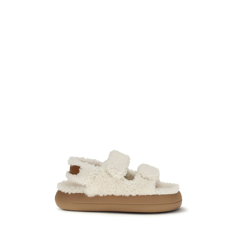 Moon Boot White Polyamide Slippers | Regal Royce