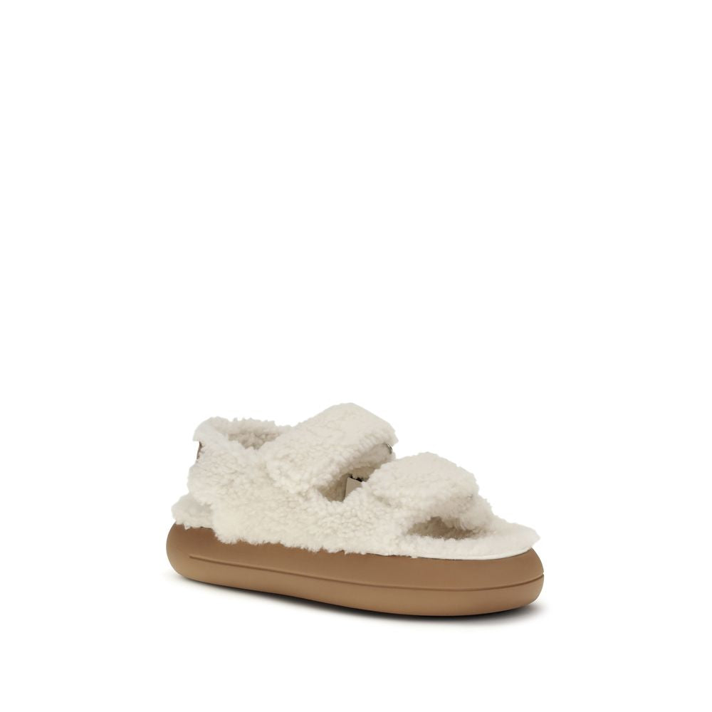 Moon Boot White Polyamide Slippers | Regal Royce