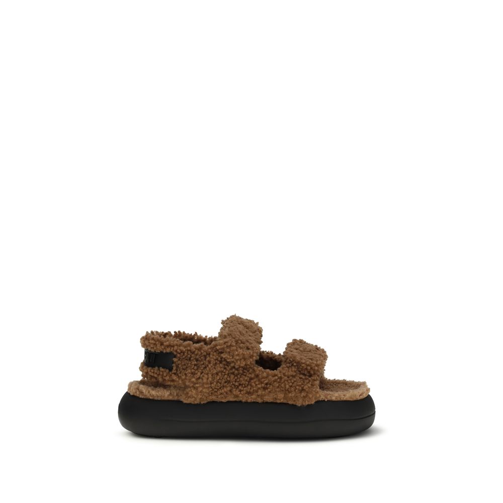 Moon Boot Brown Polyamide Slippers | Regal Royce