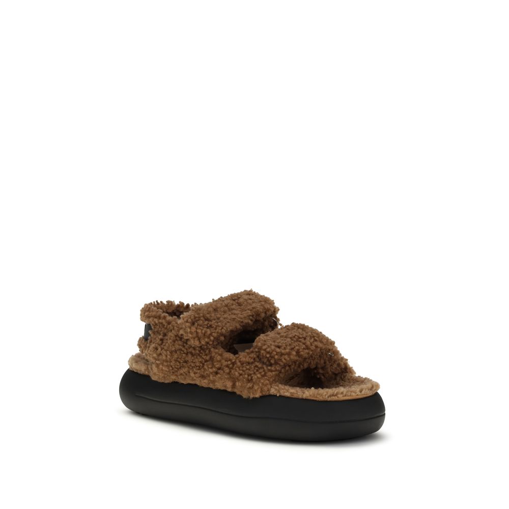 Moon Boot Brown Polyamide Slippers | Regal Royce