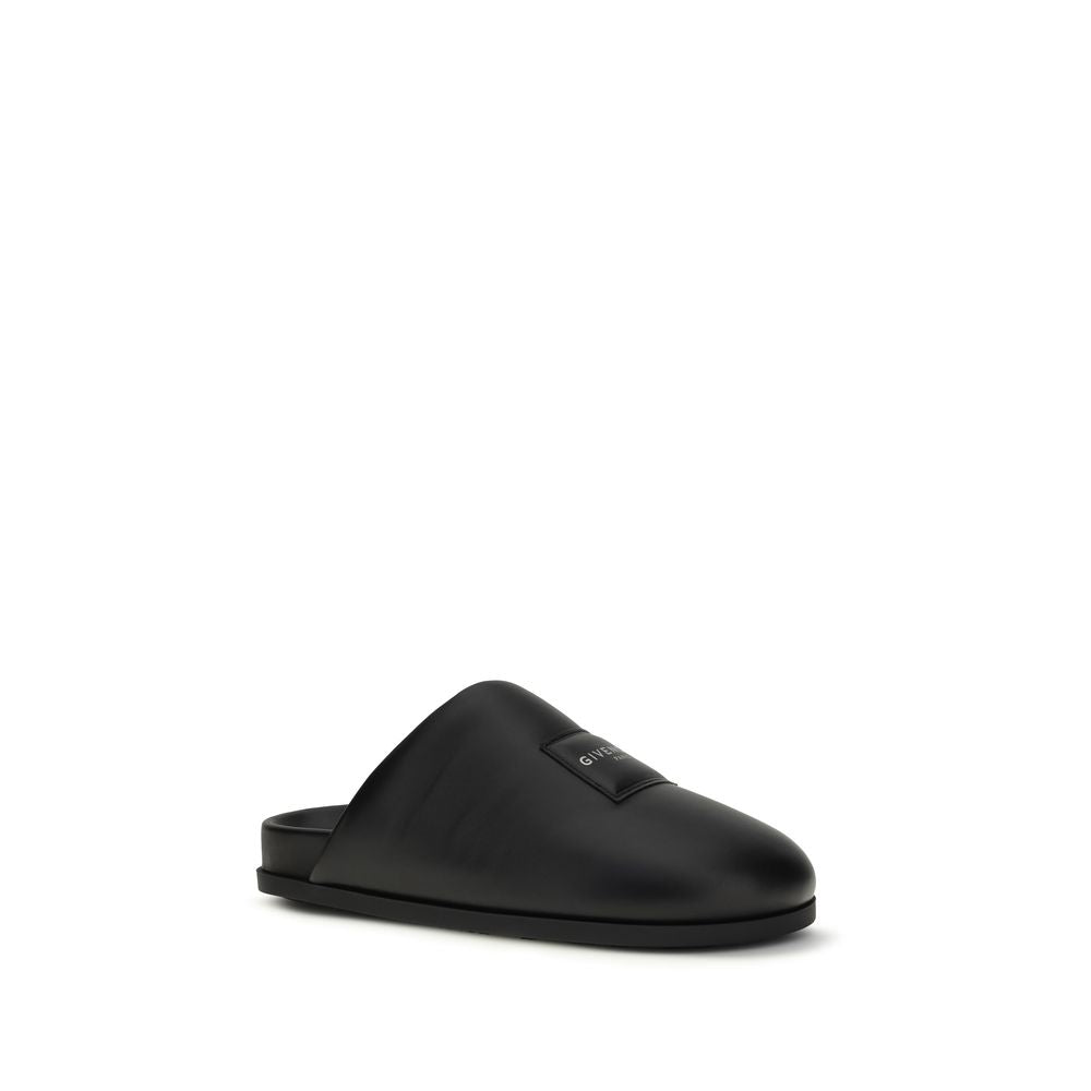 Givenchy Black Calf Leather Bos Taurus Mules | Regal Royce