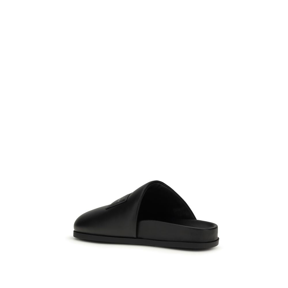 Givenchy Black Calf Leather Bos Taurus Mules | Regal Royce