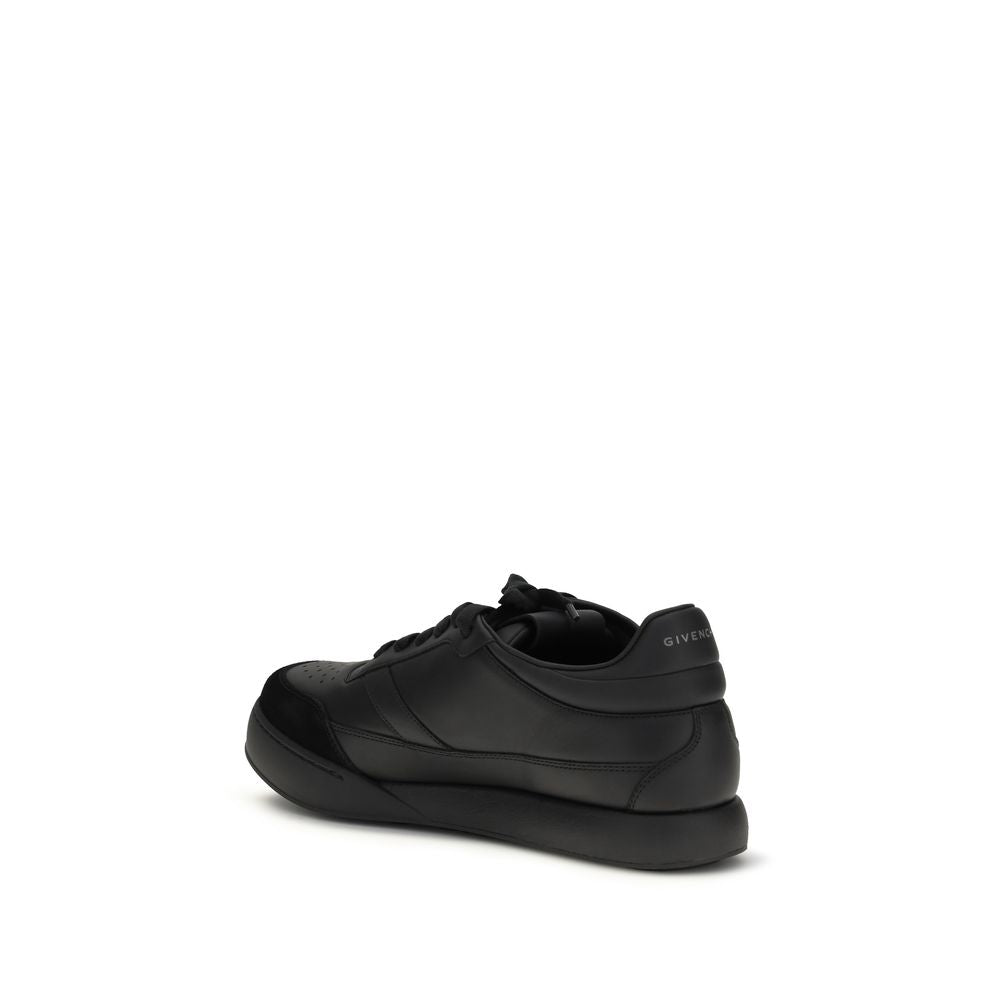 Givenchy Black Calf Leather Bos Taurus Low Top Sneakers | Regal Royce