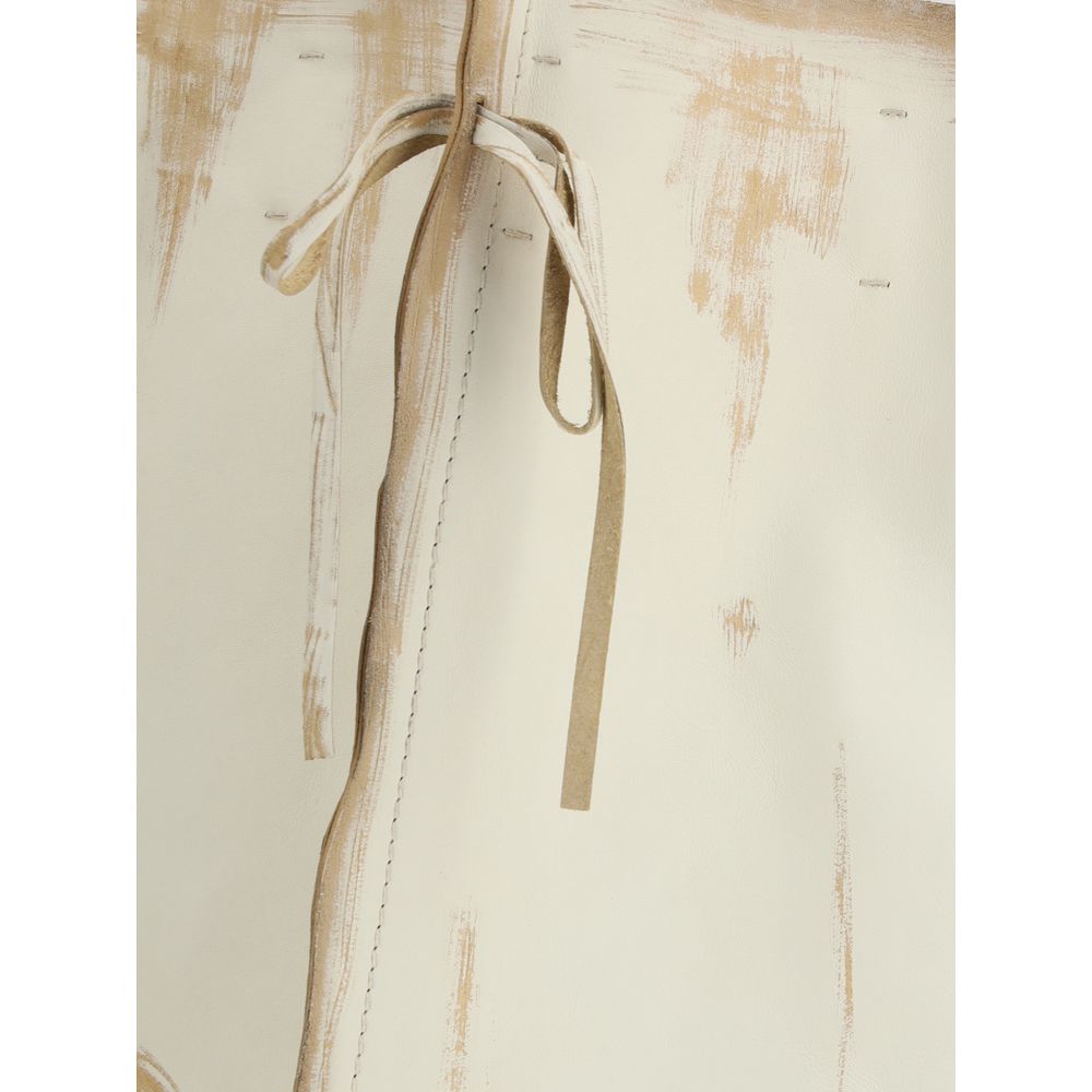 Prada White Leather Midi Skirt | Regal Royce