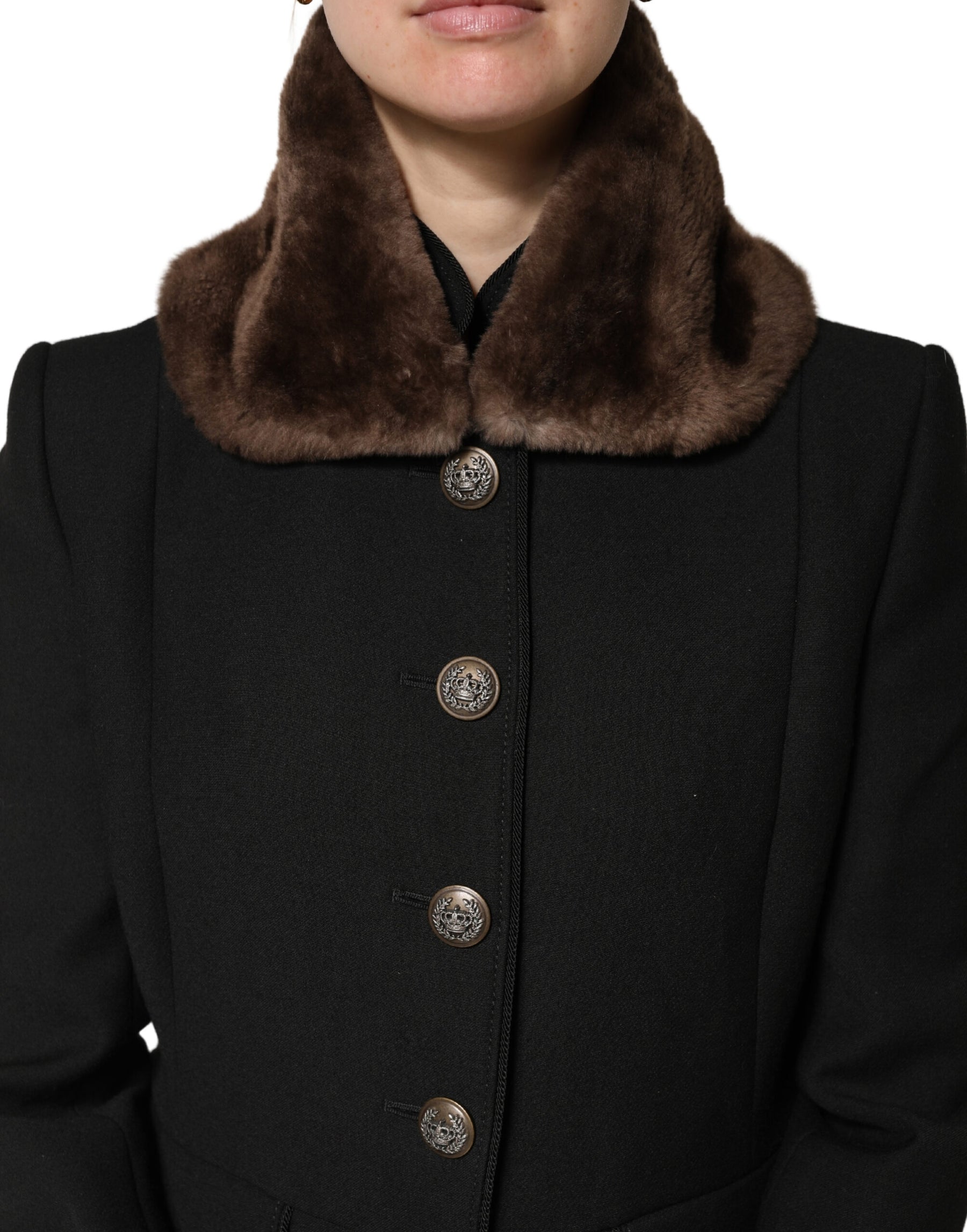 Dolce & Gabbana Brown Fur Shoulder Collar Neck Wrap 60cm x 14cm Scarf | Regal Royce