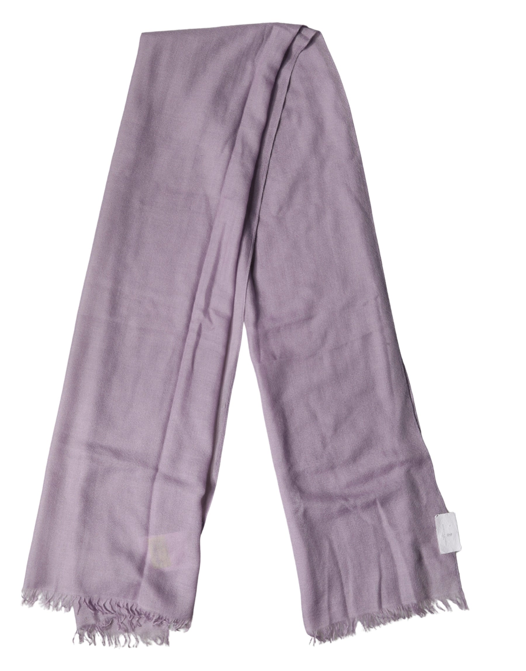 Brunello Cucinelli Purple Cashmere Silk Fringe Wrap 200cm x 95cm Scarf | Regal Royce