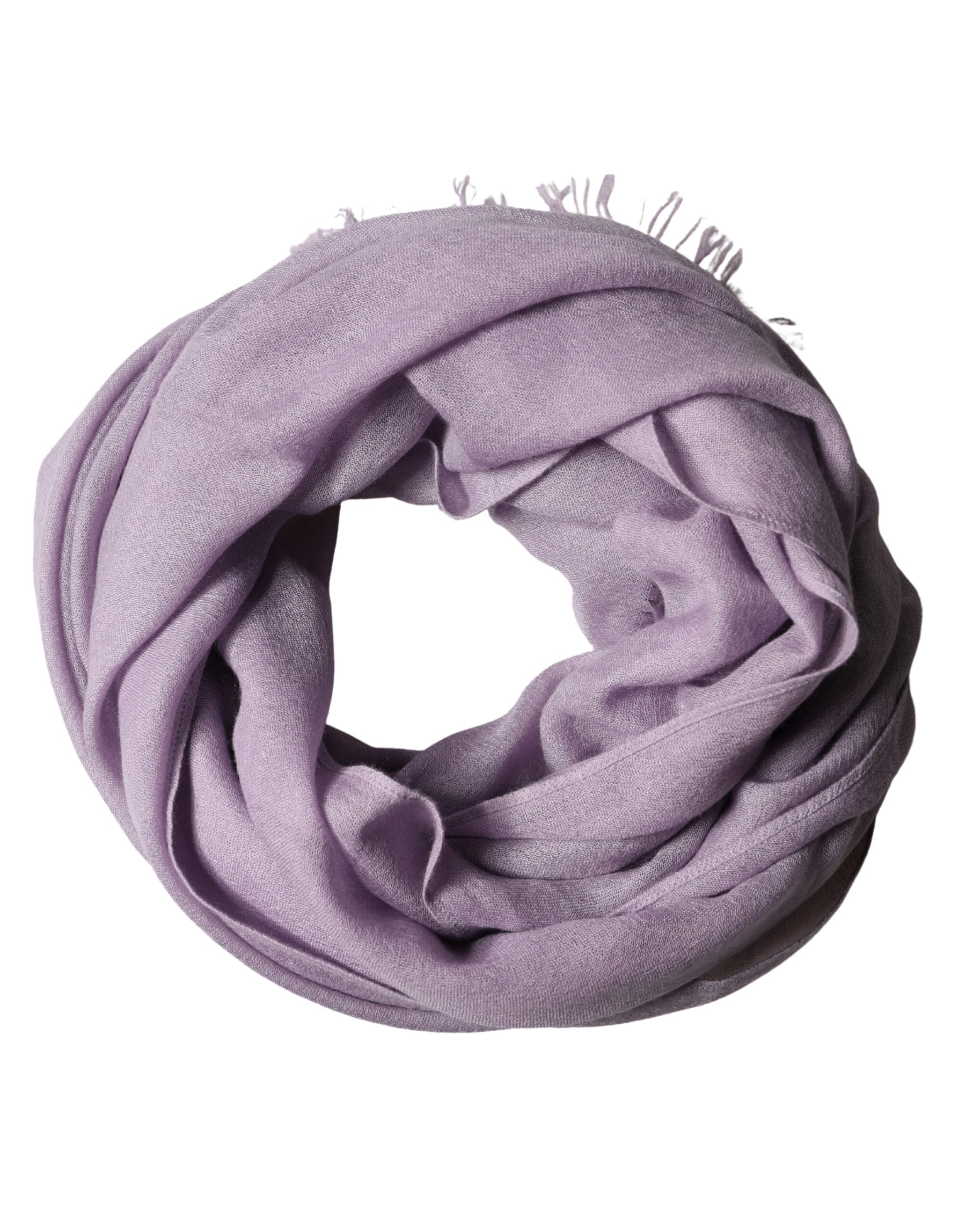 Brunello Cucinelli Purple Cashmere Silk Fringe Wrap 200cm x 95cm Scarf | Regal Royce